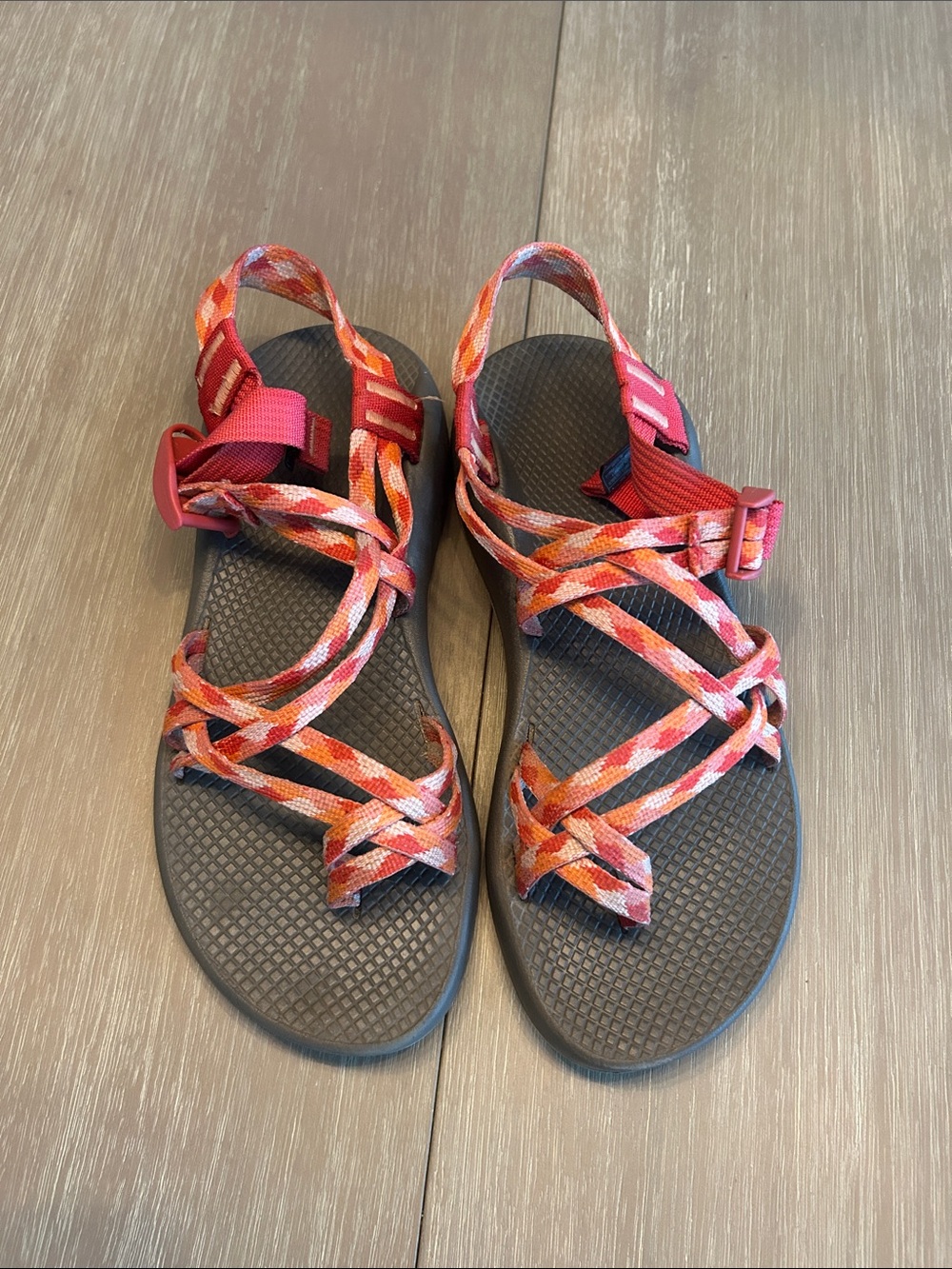 Colorful Chaco  Strappy Sandals - Orange Webbing